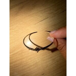 Salty Love X Pura Vida Bracelet Silver Tone Cuff Adjustable Stackable Slim Daint